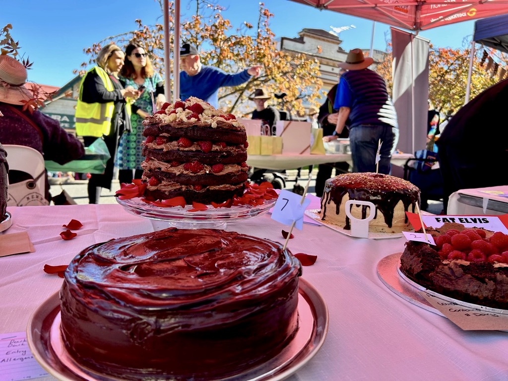 chocolate cakes at Leura Harvest Festival