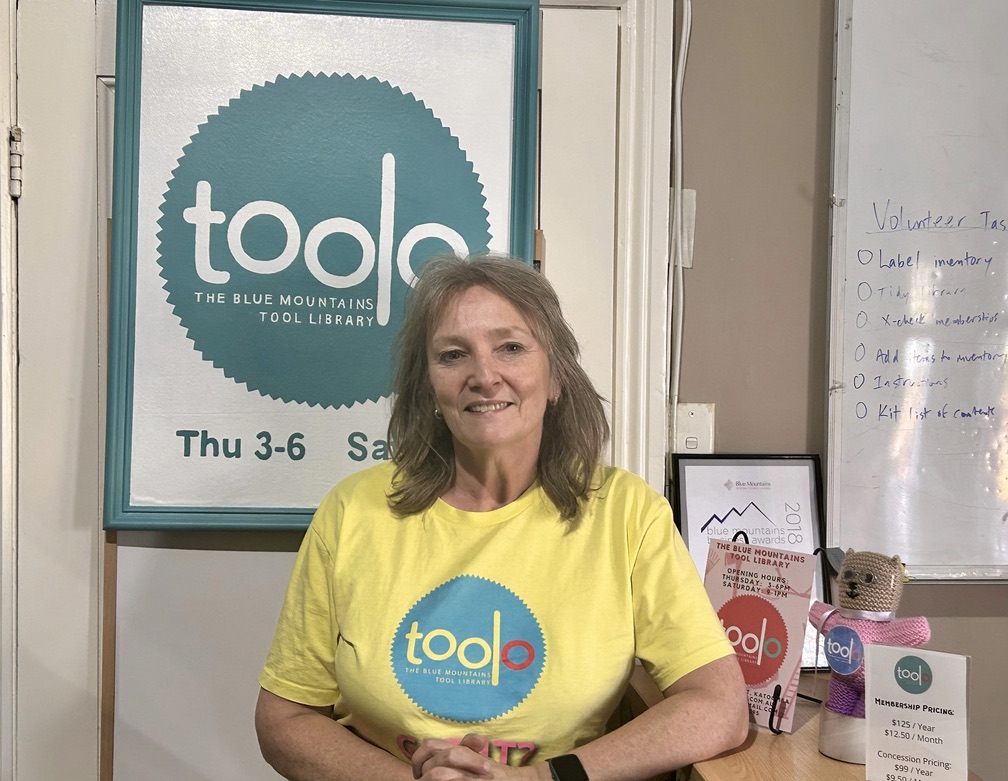 Deirdre O’Hara, Toolo Coordinator, at the tool library.