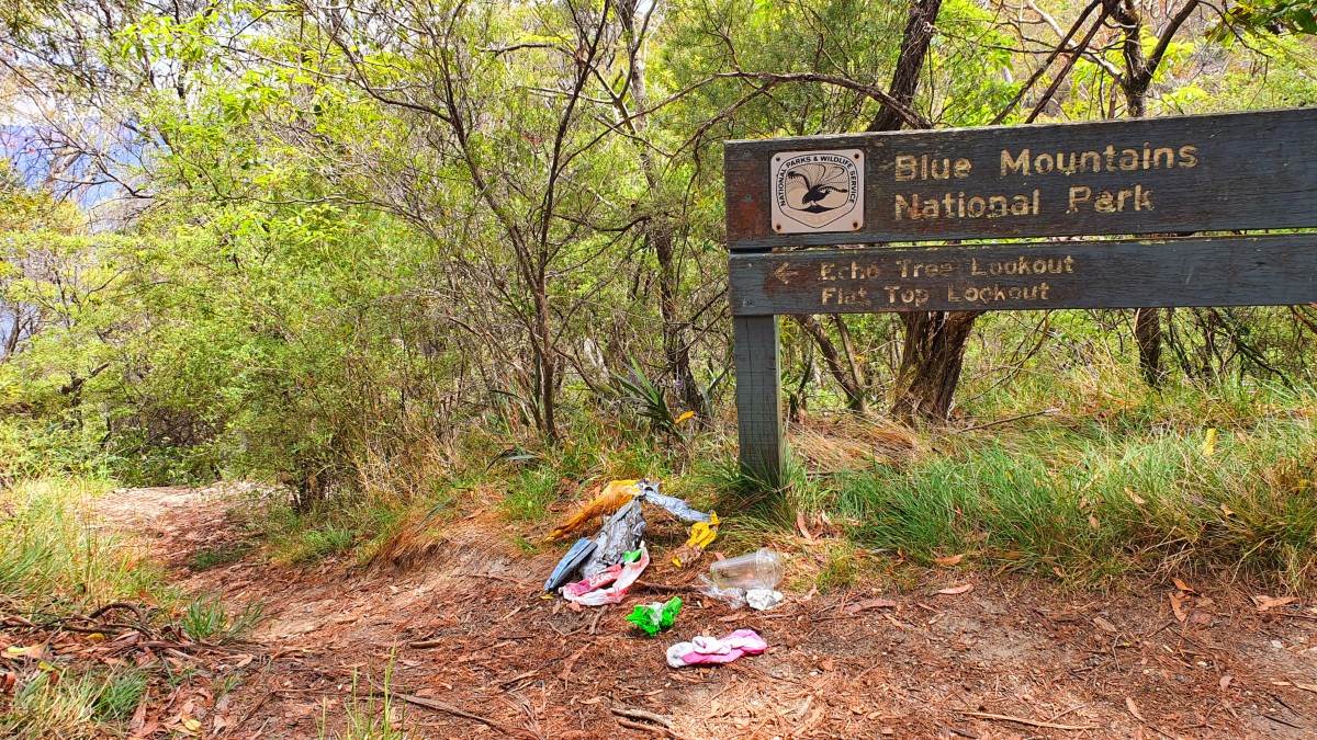 plastic waste in the blue mountains