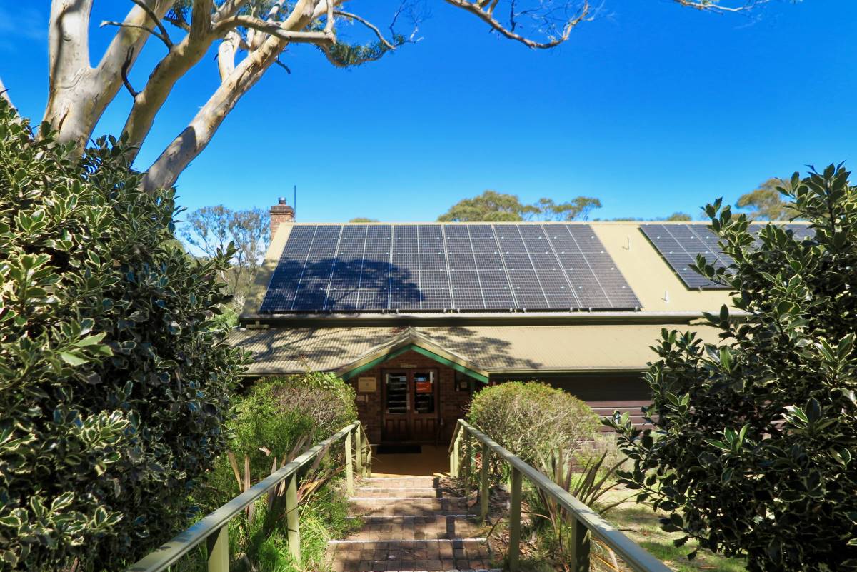 solar panels at brahma kumaris leura