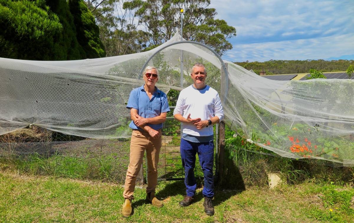 Chris and Russ at brahma kumaris garden