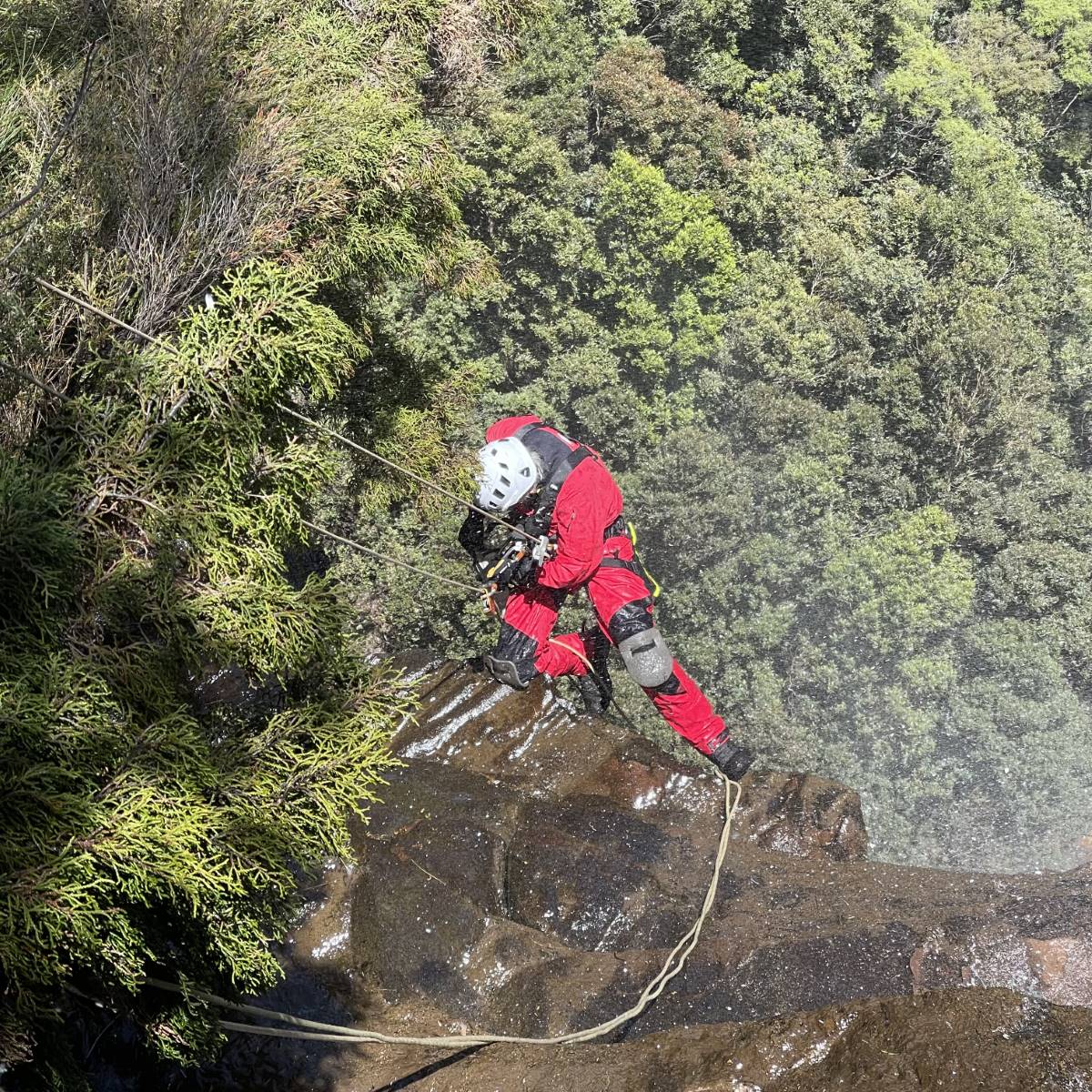 Ian Brown in action on a cliff