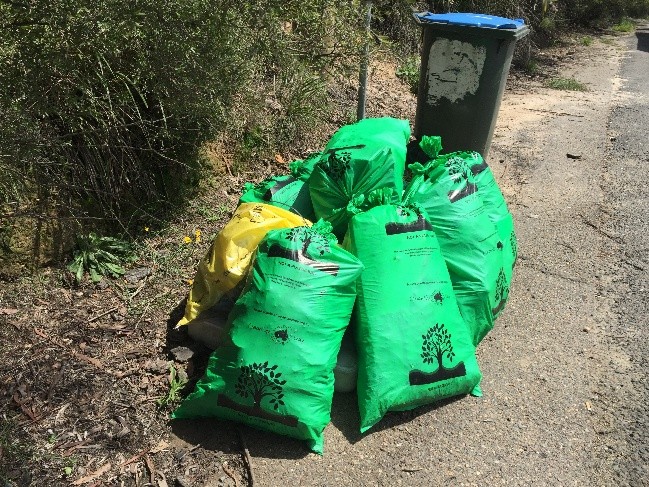 bags of litter
