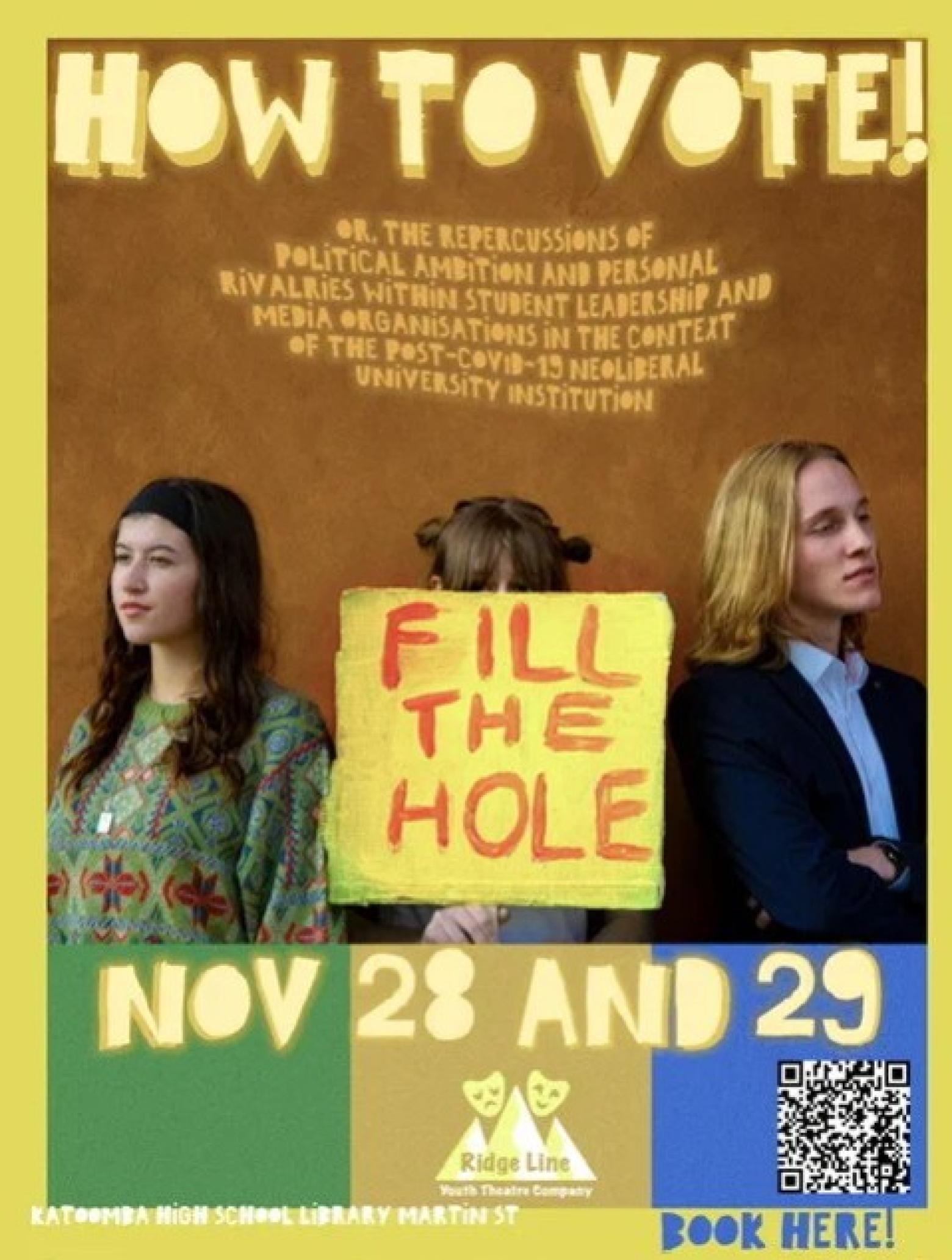 How to vote play flyer